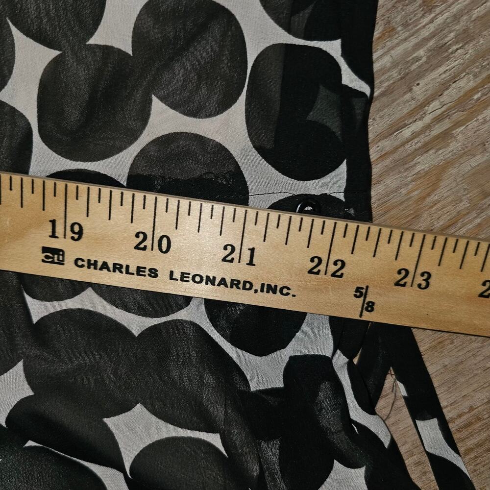 Anne Klein Lined Black and White Polka Dot Sleeveless Midi Dress Large - Picture 6 of 10